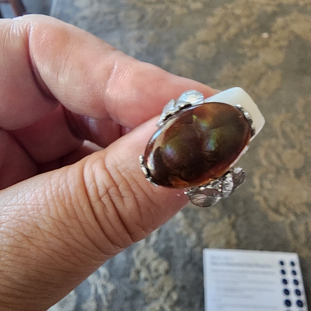 Natural Polychrome Jasper Ring - image 1